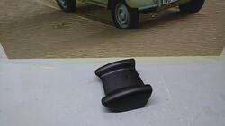 Endestykke/beskyttelse til bagkofanger (11 cm) - sort plastik/gummi