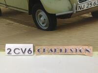 Skilt 2CV6 Charleston kun chrom bogstaver